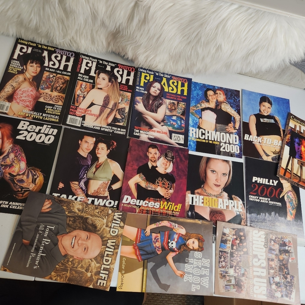 Vintage Y2K Tattoo Magazines Lot Tattoos Trade Show Inserts Tattoos 2000s